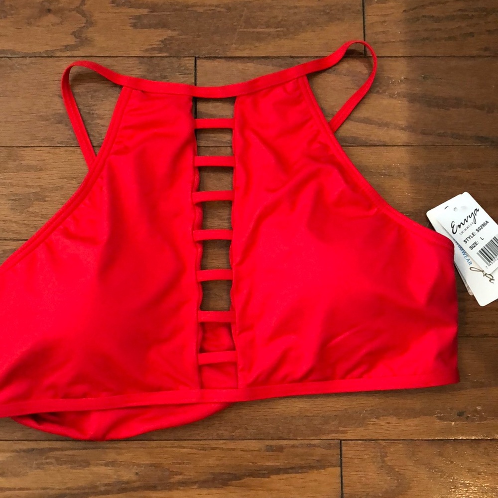 Red bikini top